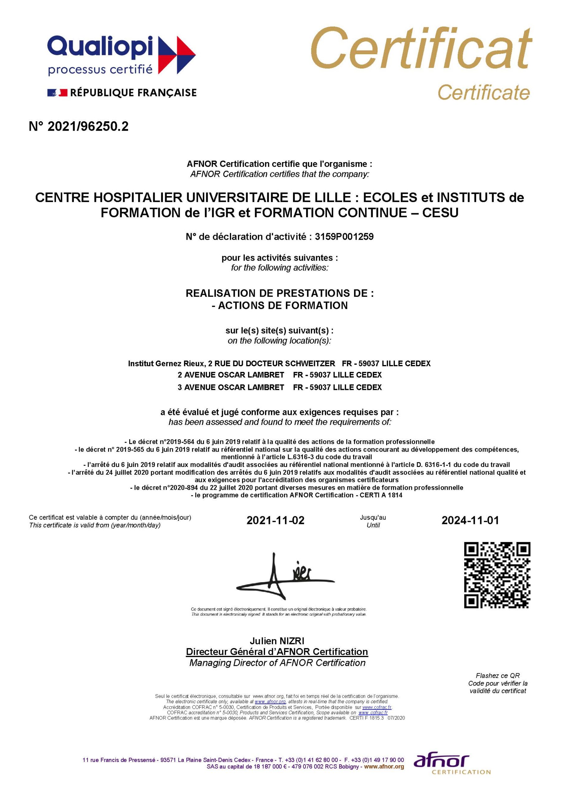 certification qualiopi